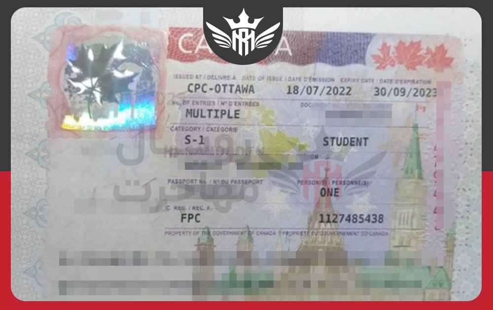 نمونه ویزای اخذشده رویال مهاجرت