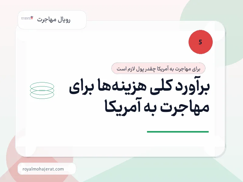 برآورد کلی هزینه‌ها برای مهاجرت به آمریکا