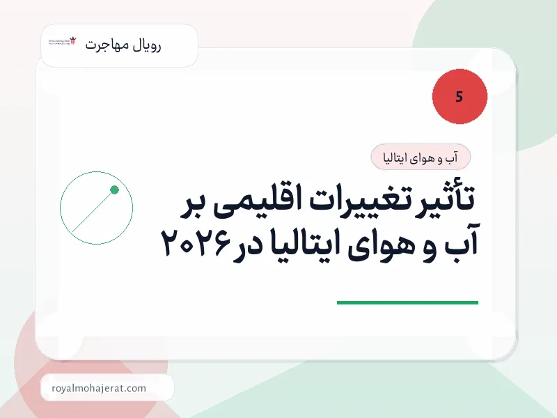 تأثیر تغییرات اقلیمی بر آب و هوای ایتالیا در 2026