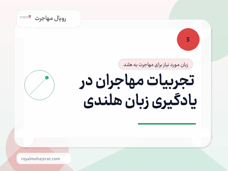 تجربیات مهاجران در یادگیری زبان هلندی