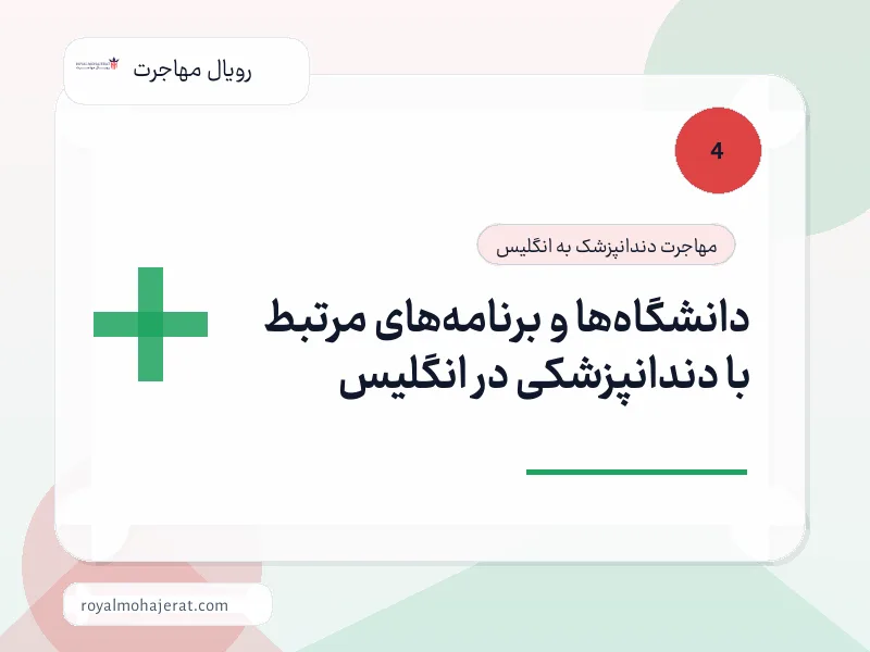 دانشگاه‌ها و برنامه‌های مرتبط با دندانپزشکی در انگلیس