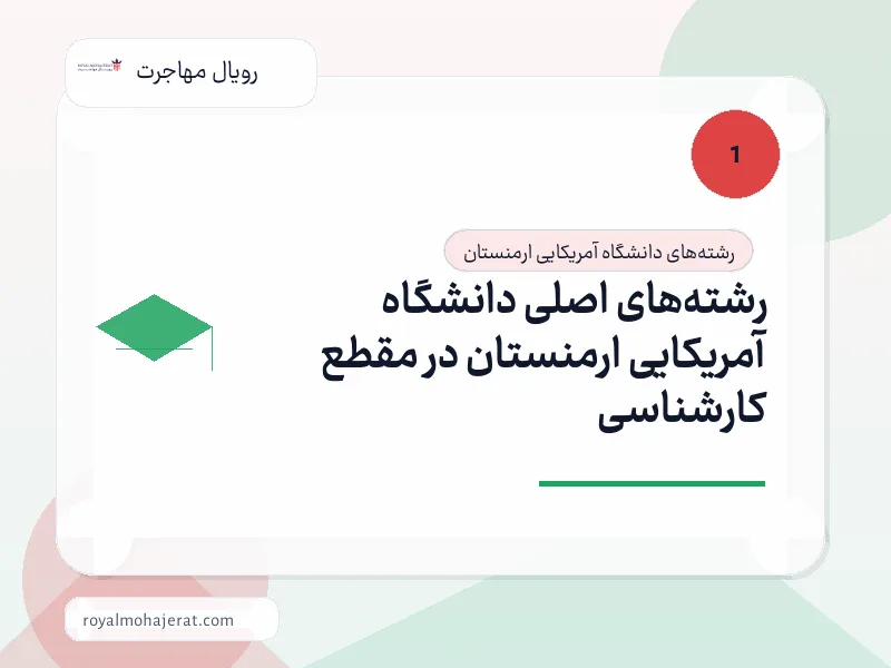 رشته‌های اصلی دانشگاه آمریکایی ارمنستان در مقطع کارشناسی