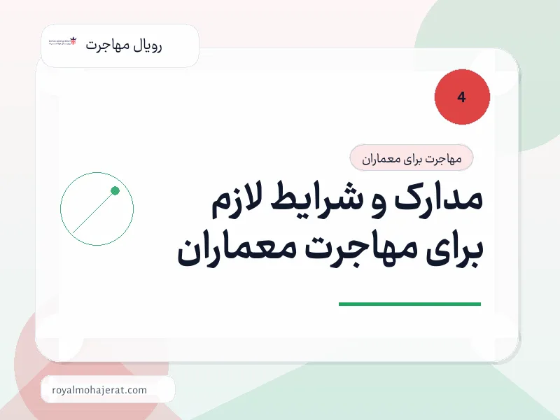 مدارک و شرایط لازم برای مهاجرت معماران مدارک و شرایط لازم برای مهاجرت معماران