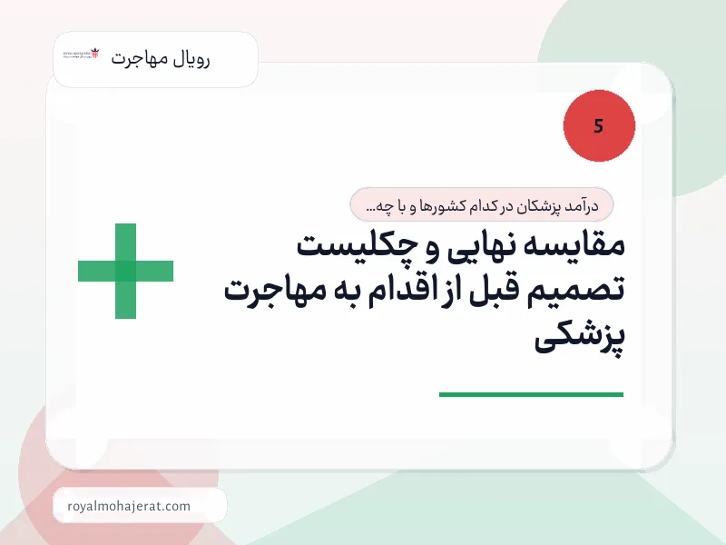مقایسه نهایی و چکلیست تصمیم قبل از اقدام به مهاجرت پزشکی مقایسه نهایی و چکلیست تصمیم قبل از اقدام به مهاجرت پزشکی