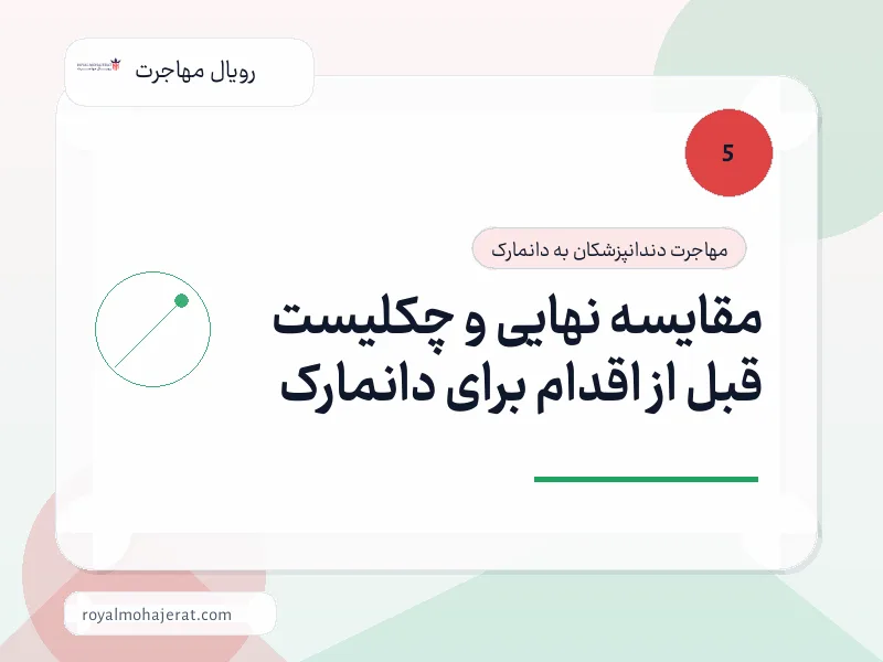 مقایسه نهایی و چکلیست قبل از اقدام برای دانمارک