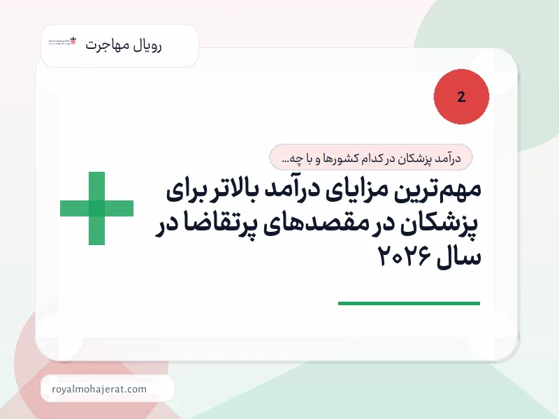 مهمترین مزایای درآمد بالاتر برای پزشکان در مقصدهای پرتقاضا در سال 2026 مهمترین مزایای درآمد بالاتر برای پزشکان در مقصدهای پرتقاضا در سال 2026