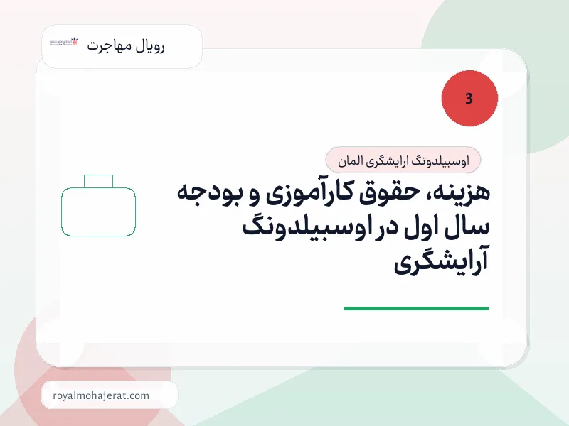 هزینه، حقوق کارآموزی و بودجه سال اول در اوسبیلدونگ آرایشگری