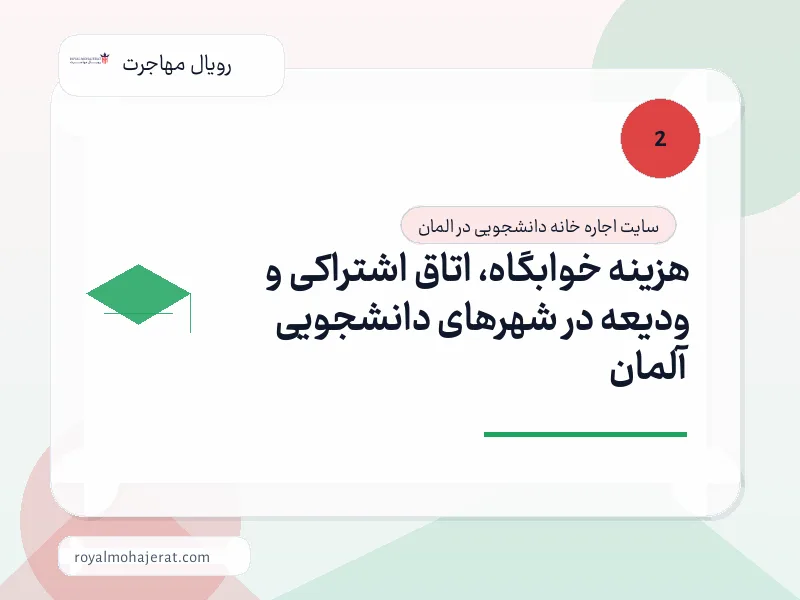هزینه خوابگاه، اتاق اشتراکی و ودیعه در شهرهای دانشجویی آلمان هزینه خوابگاه، اتاق اشتراکی و ودیعه در شهرهای دانشجویی آلمان