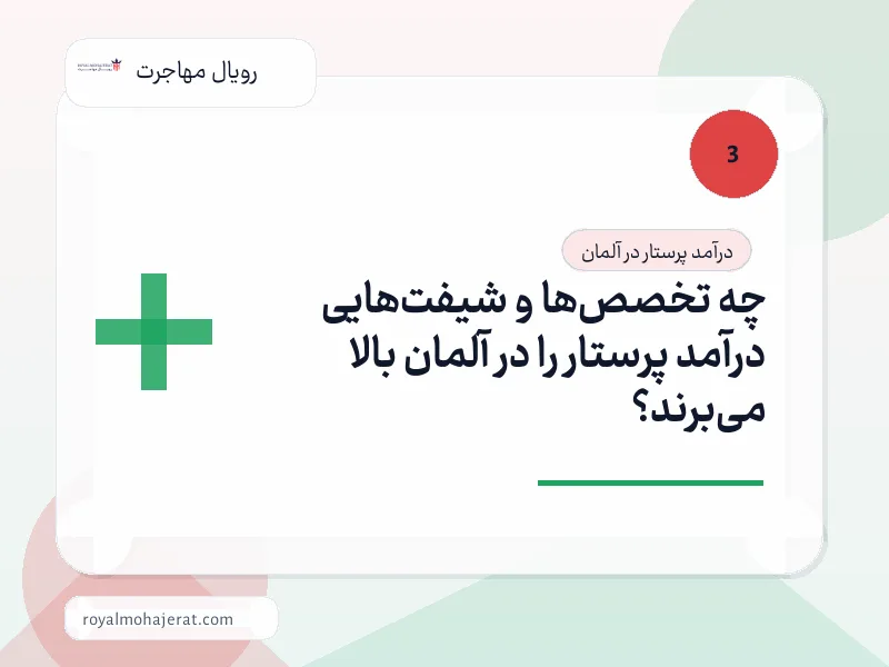 چه تخصصها و شیفتهایی درآمد پرستار را در آلمان بالا میبرند؟ چه تخصصها و شیفتهایی درآمد پرستار را در آلمان بالا میبرند؟