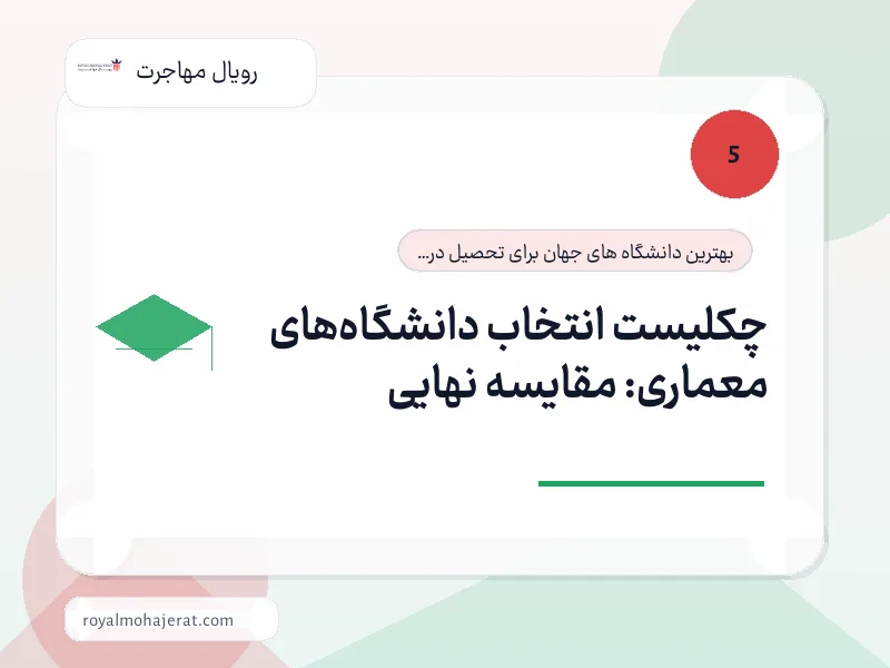چکلیست انتخاب دانشگاههای معماری: مقایسه نهایی چکلیست انتخاب دانشگاههای معماری: مقایسه نهایی